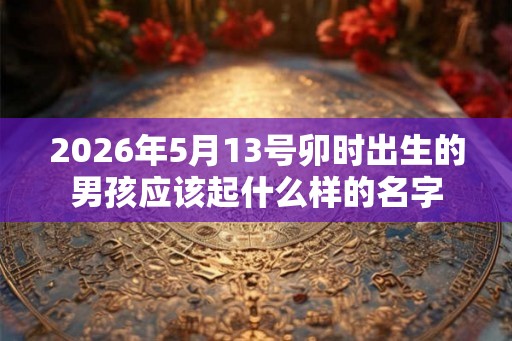 2026年5月13号卯时出生的男孩应该起什么样的名字