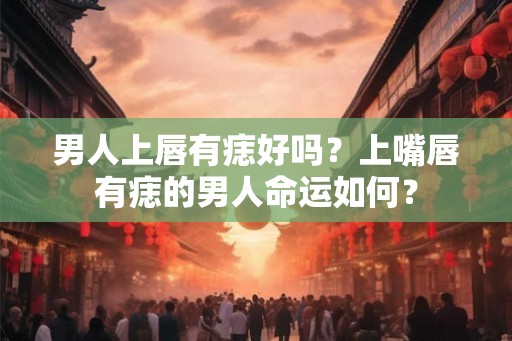 男人上唇有痣好吗？上嘴唇有痣的男人命运如何？