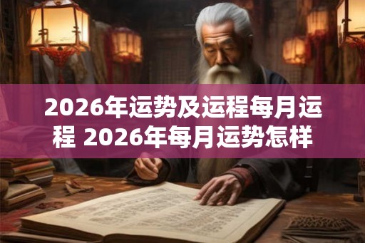 2026年运势及运程每月运程 2026年每月运势怎样