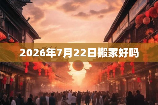 2026年7月22日搬家好吗