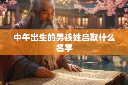 中午出生的男孩姓吕取什么名字