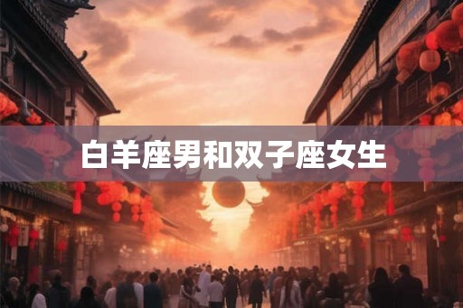 白羊座男和双子座女生