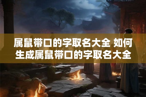 属鼠带口的字取名大全 如何生成属鼠带口的字取名大全 属鼠带口的字取名大全 如何生成属鼠带口的字取名大全