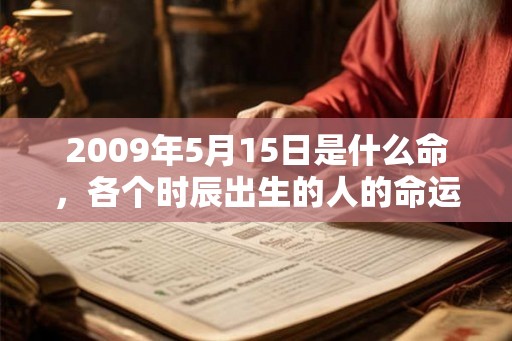 2009年5月15日是什么命，各个时辰出生的人的命运