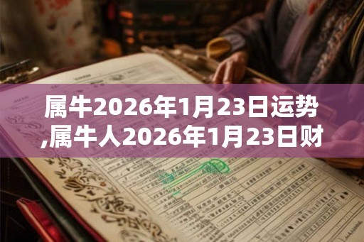 属牛2026年1月23日运势,属牛人2026年1月23日财运,生肖牛2026年1月23日运势 属牛2026年1月23日运势,属牛人2026年1月23日财运,生肖牛2026年1月23日运势