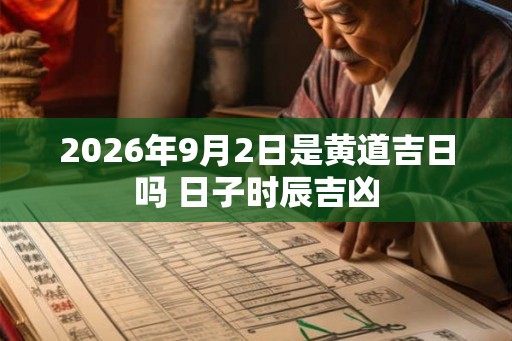 2026年9月2日是黄道吉日吗 日子时辰吉凶