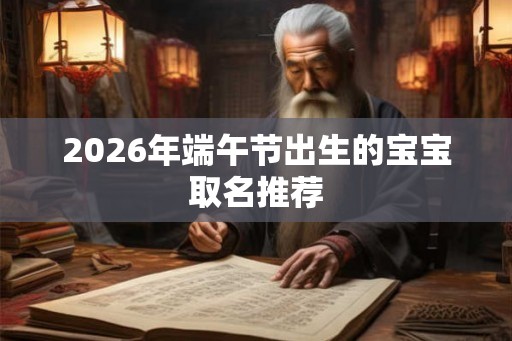 2026年端午节出生的宝宝取名推荐