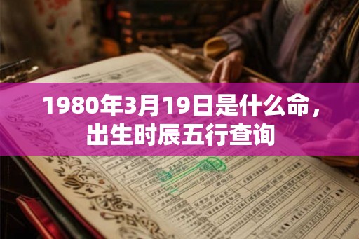 1980年3月19日是什么命，出生时辰五行查询