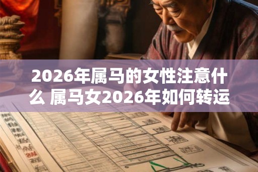 2026年属马的女性注意什么 属马女2026年如何转运