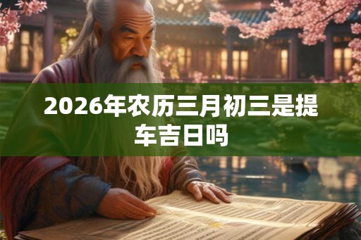 2026年农历三月初三是提车吉日吗