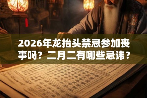 2026年龙抬头禁忌参加丧事吗？二月二有哪些忌讳？