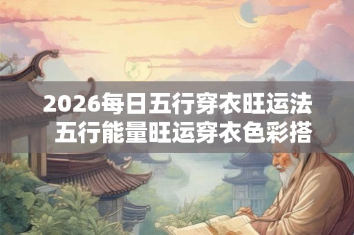 2026每日五行穿衣旺运法  五行能量旺运穿衣色彩搭配