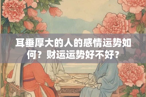 耳垂厚大的人的感情运势如何?财运运势好不好? 耳垂厚大的人的感情运势如何?财运运势好不好?