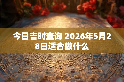 今日吉时查询 2026年5月28日适合做什么