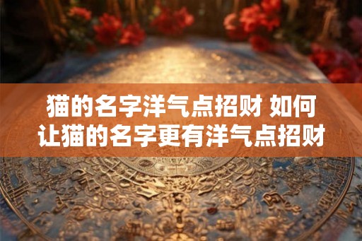 猫的名字洋气点招财 如何让猫的名字更有洋气点招财效果更好