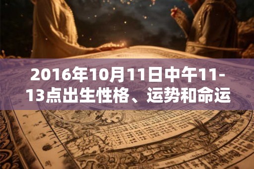 2016年10月11日中午11-13点出生性格、运势和命运