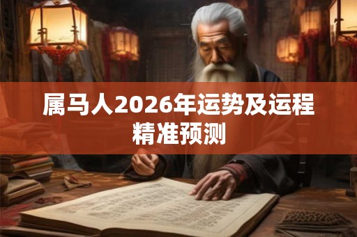 属马人2026年运势及运程精准预测