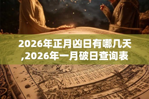 2026年正月凶日有哪几天,2026年一月破日查询表