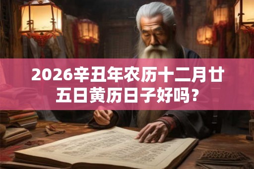 2026辛丑年农历十二月廿五日黄历日子好吗? 2026辛丑年农历十二月廿五日黄历日子好吗?
