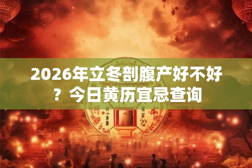 2026年立冬剖腹产好不好?今日黄历宜忌查询 2026年立冬剖腹产好不好?今日黄历宜忌查询