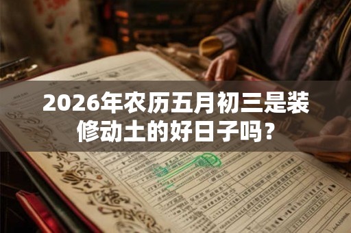 2026年农历五月初三是装修动土的好日子吗? 2026年农历五月初三是装修动土的好日子吗?