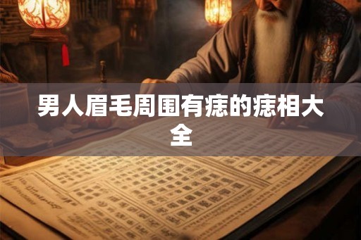 男人眉毛周围有痣的痣相大全