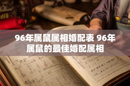 96年属鼠属相婚配表 96年属鼠的最佳婚配属相