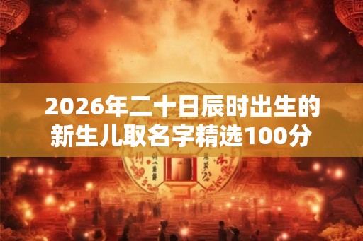 2026年二十日辰时出生的新生儿取名字精选100分