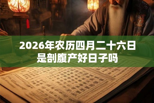2026年农历四月二十六日是剖腹产好日子吗