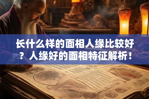 长什么样的面相人缘比较好？人缘好的面相特征解析！