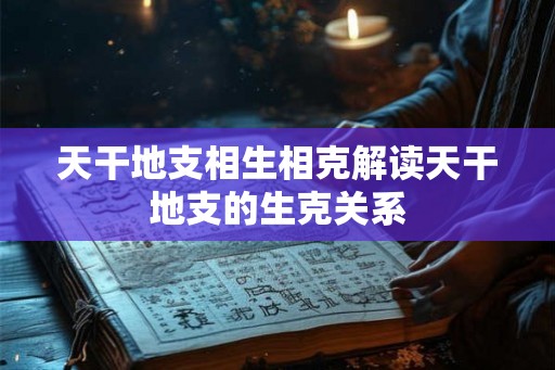 天干地支相生相克解读天干地支的生克关系