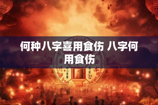 何种八字喜用食伤 八字何用食伤
