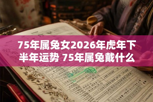 75年属兔女2026年虎年下半年运势 75年属兔戴什么招财