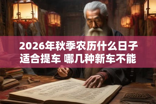 2026年秋季农历什么日子适合提车 哪几种新车不能买