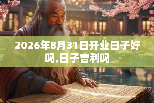 2026年8月31日开业日子好吗,日子吉利吗