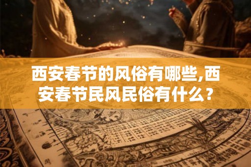 西安春节的风俗有哪些,西安春节民风民俗有什么？