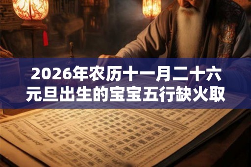 2026年农历十一月二十六元旦出生的宝宝五行缺火取名推荐 2026年农历十一月二十六元旦出生的宝宝五行缺火取名推荐