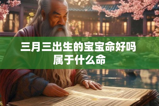 三月三出生的宝宝命好吗 属于什么命