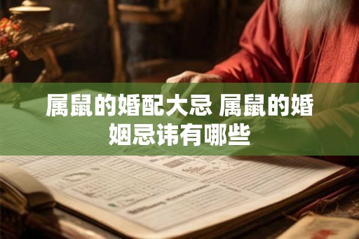 属鼠的婚配大忌 属鼠的婚姻忌讳有哪些 属鼠的婚配大忌 属鼠的婚姻忌讳有哪些