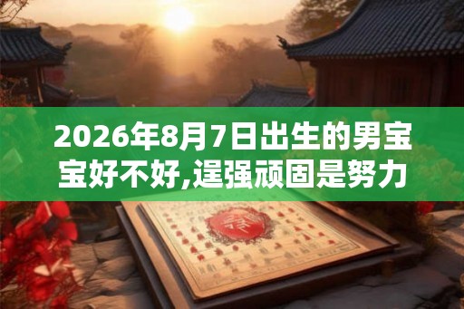2026年8月7日出生的男宝宝好不好,逞强顽固是努力家