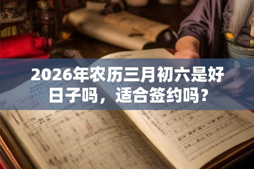 2026年农历三月初六是好日子吗，适合签约吗？