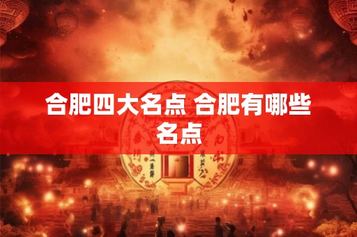 合肥四大名点 合肥有哪些名点