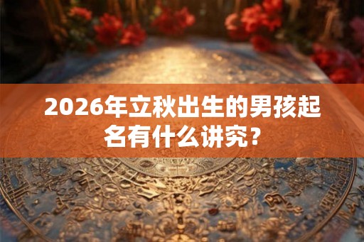2026年立秋出生的男孩起名有什么讲究? 2026年立秋出生的男孩起名有什么讲究?