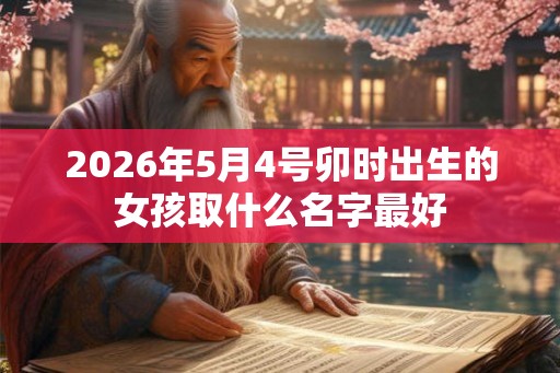2026年5月4号卯时出生的女孩取什么名字最好