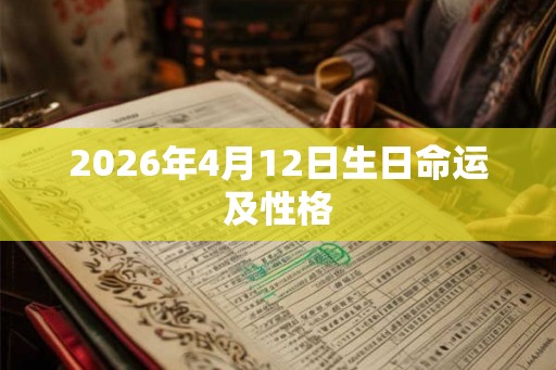 2026年4月12日生日命运及性格