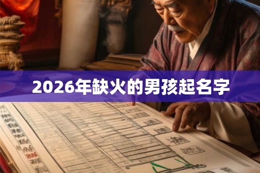 2026年缺火的男孩起名字