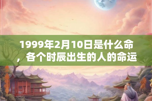 1999年2月10日是什么命,各个时辰出生的人的命运 1999年2月10日是什么命,各个时辰出生的人的命运
