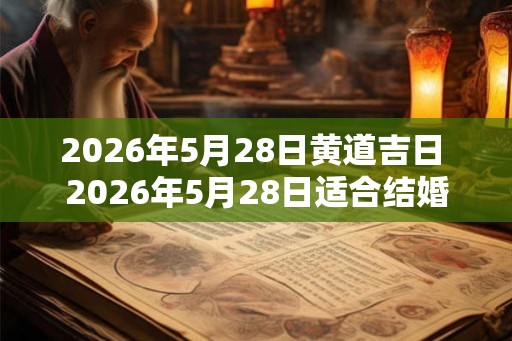 2026年5月28日黄道吉日 2026年5月28日适合结婚吗 2026年5月28日黄道吉日 2026年5月28日适合结婚吗