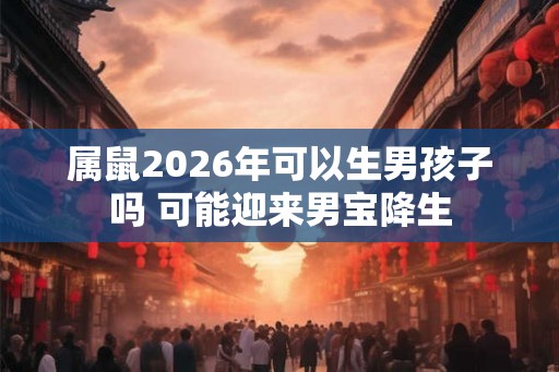 属鼠2026年可以生男孩子吗 可能迎来男宝降生