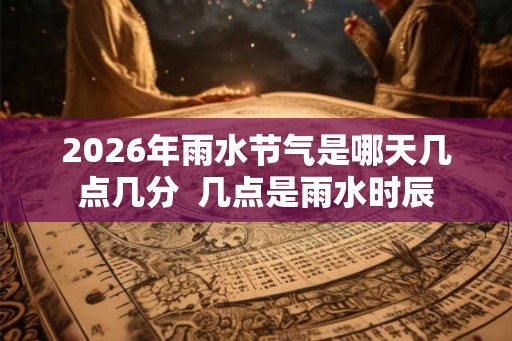 2026年雨水节气是哪天几点几分  几点是雨水时辰